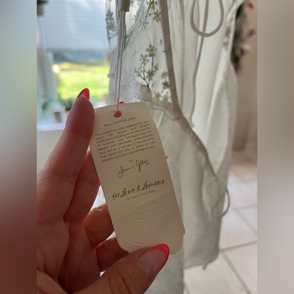 For Love & Lemons Baby’s Breath Slip Dress in Ivory - Picture 5 of 14